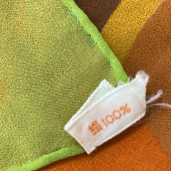 Vintage P.A.S. Mid Century Color Square Scarf - Picture 7 of 10